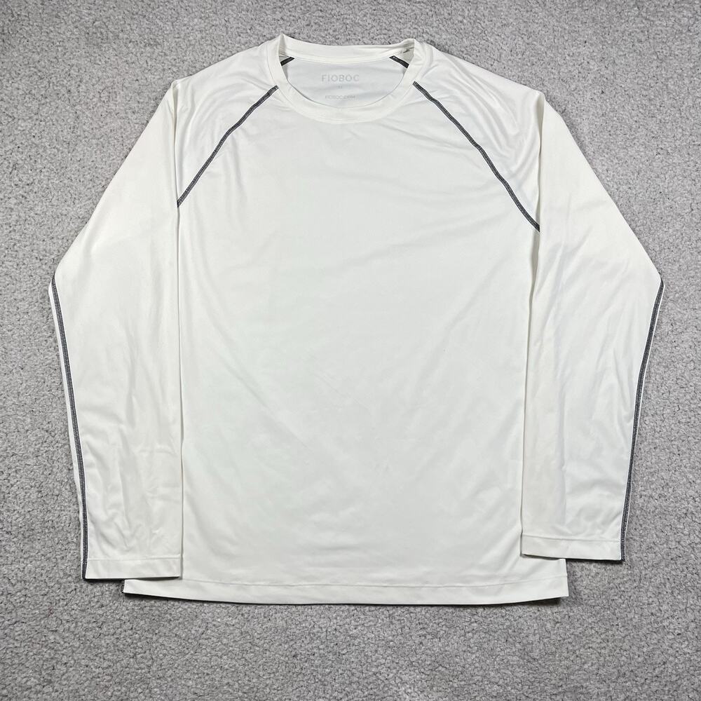 Fioboc Shirt Mens XL White Long Sleeve Performance Stretch Casual